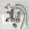 Kingston Brass Tub Wall Mount Clawfoot Tub Faucet with Hand Shower, Brushed Nickel KS229PXSN - alternate 3